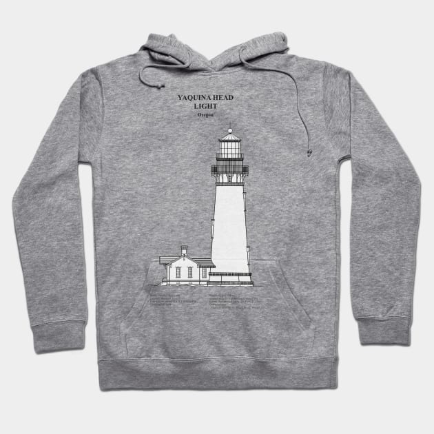 Yaquina Head Light Lighthouse - Oregon - SBDpng Hoodie by SPJE Illustration Photography